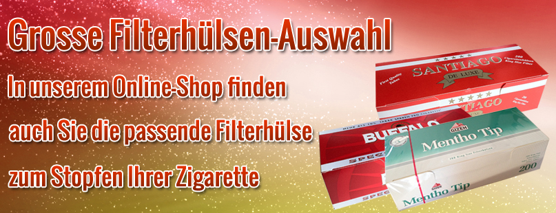 Filterhülsen günstig online kaufen / bestellen im Online Tabak Shop von Tabac-Trends.ch