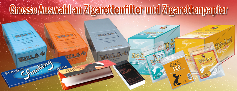 Zigarettenfilter und Zigarettenpapier günstig online kaufen / bestellen im Online Tabak Shop von Tabac-Trends.ch